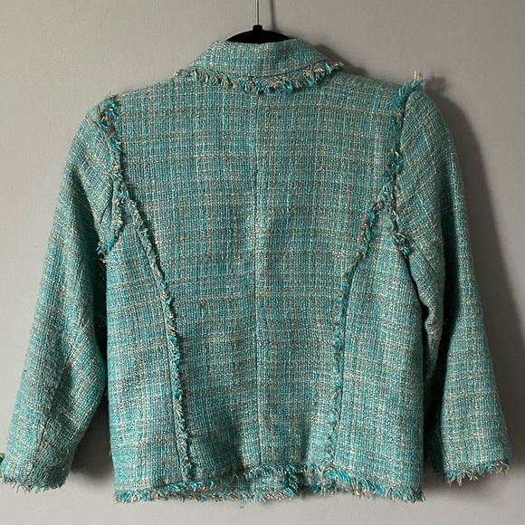 Michael Kors | Teal Tweed Blazer - Picture 2 of 2